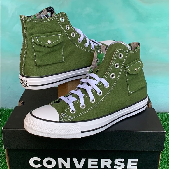 CONVERSE CTAS POCKET HI CYPRESS GREEN/BLACK/WHT WM - Picture 5 of 16